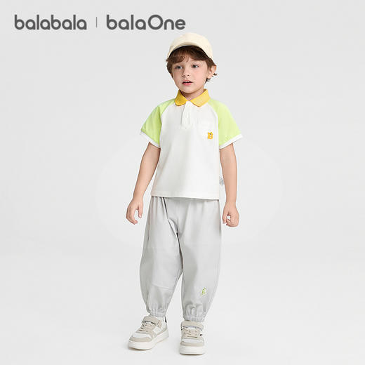 巴拉巴拉男童短袖套装儿童宝宝2026新款夏装插肩袖精致小熊两件套 商品图2