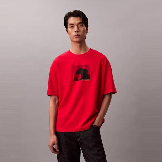 凯尔 Jeans26新款休闲通勤骏马印花圆领短袖T恤 Z-15917 商品图2