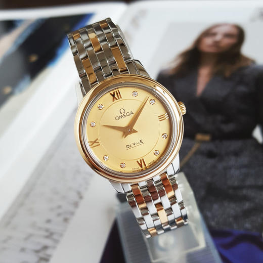 【95新】OMEGA 欧米茄424.20.27.60.58.001石英机芯27MM（女款）碟飞系列精钢/18K黄金300326AK26 商品图4