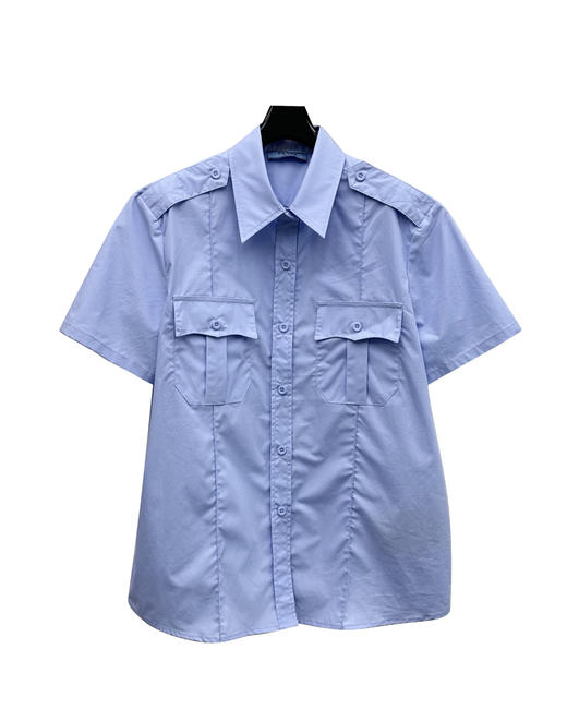 女款口袋短袖衬衫la020 商品图0