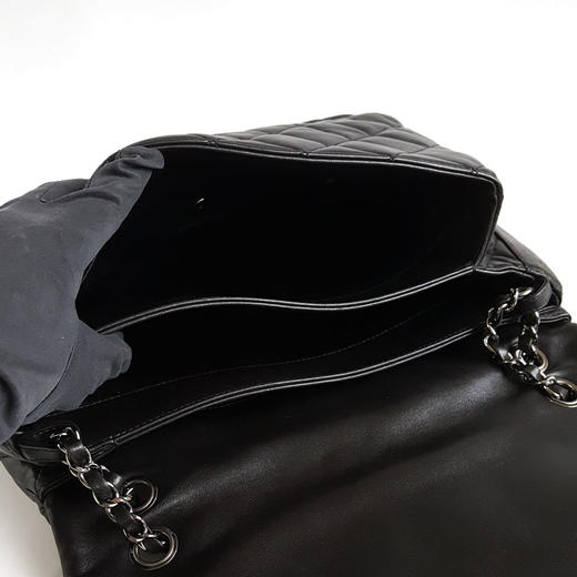 【95新】CHANEL香奈儿大号黑银羊皮机场包CF链条包单肩包中性款300326NJS07 商品图8
