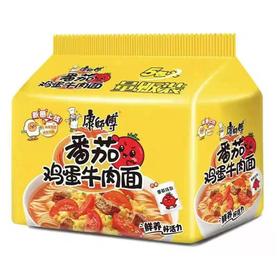 康师傅115g*5番茄鸡蛋牛肉面经典五连包 方便面 泡面