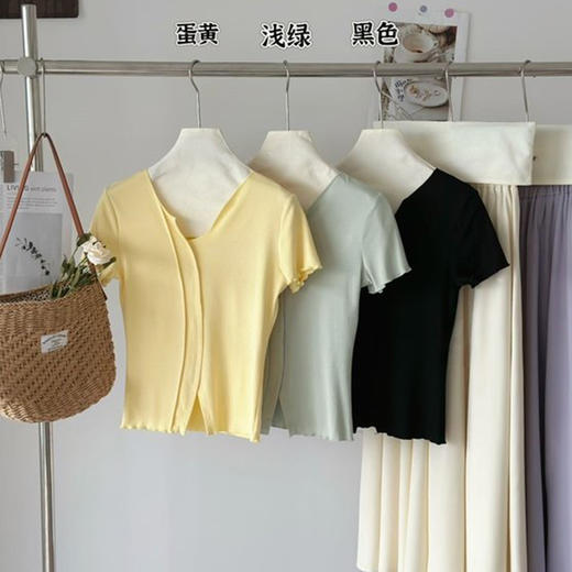 【89元/整套|韩系仙女套装】收腰木耳上衣+飘逸仙女裙裤，温柔显瘦 商品图4