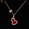 【香港周六福黄金钻石首饰】麒麟吉祥红气质摆动葫芦项链 +高定礼盒 商品缩略图1