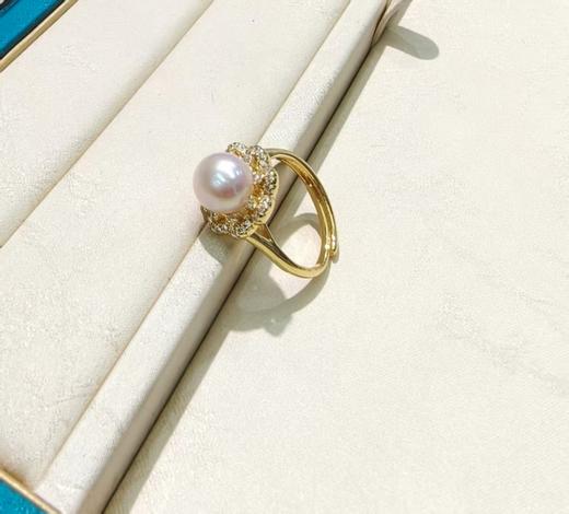 爱迪生珍珠戒指 10-11mm 圈口可调 轻奢指间 送女友佳礼 [发：85] 商品图1