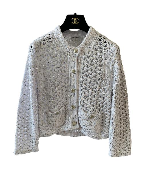 女款亮片镂空针织开衫毛衣ba025 商品图0