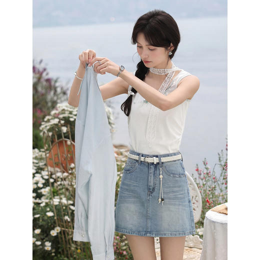 鹿向南【0405/20:00新品前1小时7折限量100件】蓝色牛仔半身短裙 商品图1