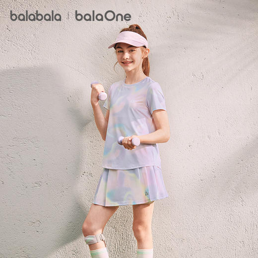 【balaOne】巴拉巴拉童装女童短袖t恤儿童2026新款夏速干上衣收腰 商品图1