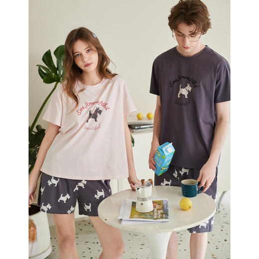 芬腾情侣短袖短裤睡衣yc0408001 商品图2