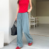 【自由身呼吸，软而不变形】【慵懒松弛，时髦百搭】春夏季新款女四色莱赛尔天丝牛仔裤高腰直筒阔腿凉感天丝牛仔裤 商品缩略图0