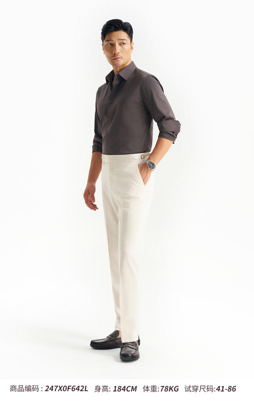 【凌志三号】铜氨莫代尔长袖衬衫247X0F642L 商品图9