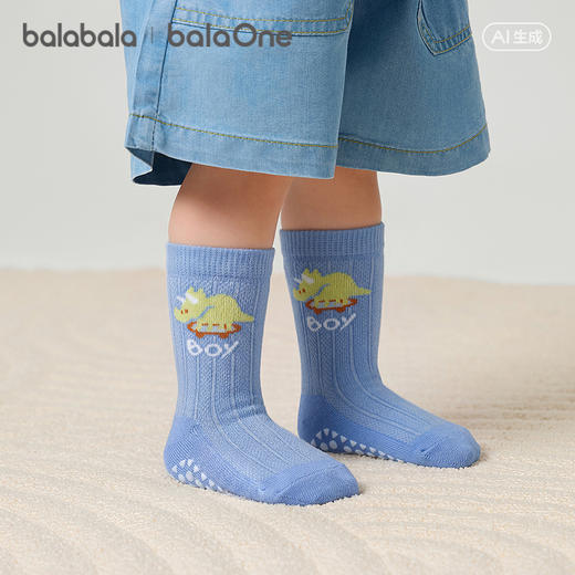 巴拉巴拉宝宝袜子夏季新款网眼透气薄婴幼儿短袜防蚊萌趣三双装 商品图2