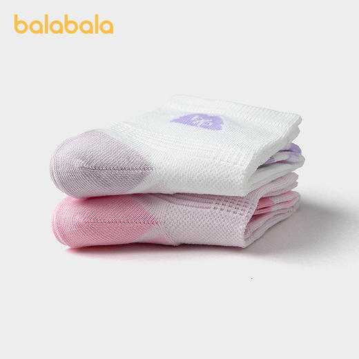 【商场同款】巴拉巴拉儿童袜子夏新款网眼透气女童棉袜速干两双装 商品图2