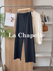专柜实拍【版正高品质！】拉夏贝尔/La Chapelle棉质柔软筋骨感~纯色暗扣直筒休闲裤时尚显瘦长裤女 商品缩略图0