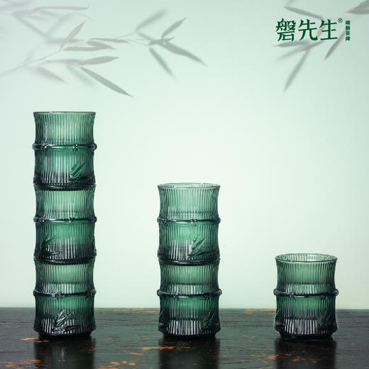 创意竹节高硼硅耐啤酒玻璃杯ins高颜值牛乳冰美式拿铁咖啡杯260mlPA 商品图3