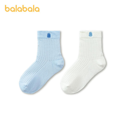 【商场同款】巴拉巴拉宝宝袜子夏新款网眼透气儿童短袜男童两双装 商品图4