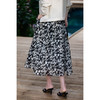 米思阳2026夏季新款黑白抽象印花苎麻天丝随性高级感大摆裙半身裙女6139 商品缩略图3