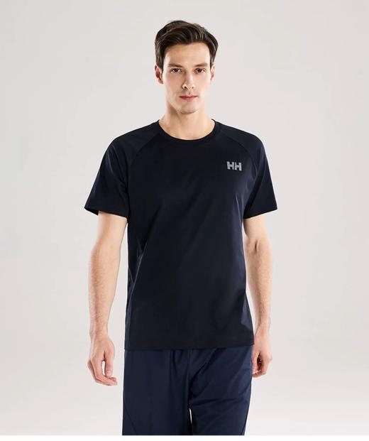 点此购买 海丽汉森夏季男士休闲运动舒适抗菌圆领短袖T恤 xj 344084 商品图11