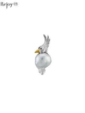 【日本溯源之旅】鹦鹉18k金澳白keshi珍珠钻石吊坠 吊坠尺寸约12.8*30mm 钻石分数:0.021ct（展会产品拍下后不支持7天无理由退换货）