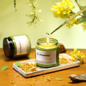 【天然精油！茶香清雅】茶香香薰蜡烛ins高级感家用无烟低温香熏复古精油蜡烛香氛伴手礼。xb