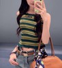 女款弹力条纹露背针织吊带背心lv017 商品缩略图0