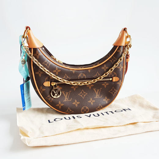 【95新】LV路易威登LOOP系列M81098棕色老花LOOP月牙包豌豆包单肩腋下包女士280326AK04 商品图1