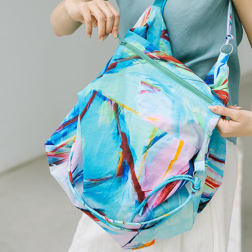 绽放030朵/「逍遥游-1」大方包*zijun联名系列水洗皱棉亚麻大布包 商品图3