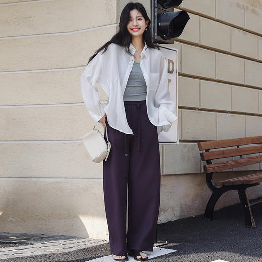 SAKURA樱花 生态棉弯刀裤 显瘦遮胯 居家休闲 26103 商品图5