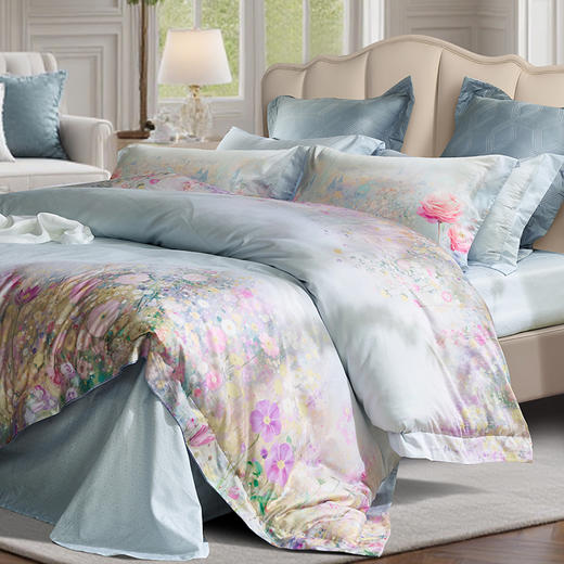 【6楼】富安娜独幅床单四件/大自然艺术家·蔷薇城堡，牌牌价3680~3980元，活动价1799元，大小同价 商品图6