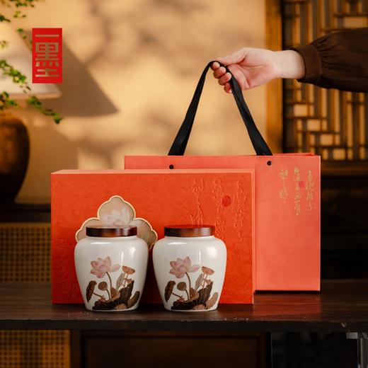 荷花-双陶陶瓷茶叶包装盒PA 商品图0