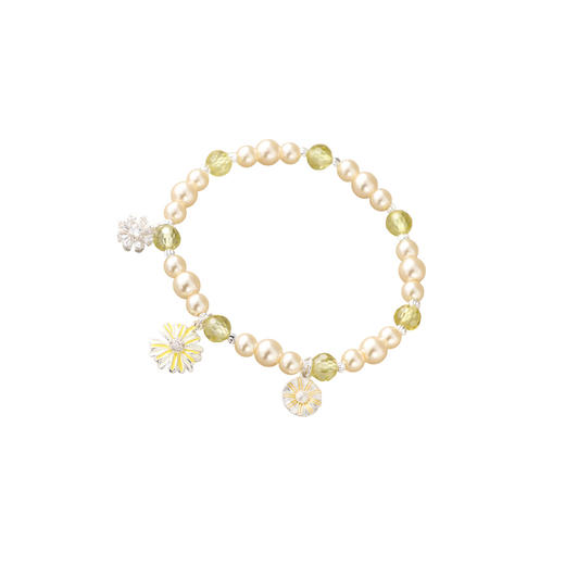 三彩2026新款森系绿米小雏菊手链夏日多巴胺甜美清新雪花出游约会 商品图4