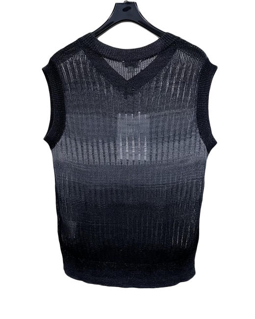 女款V领渐变镂空针织背心he025 商品图1