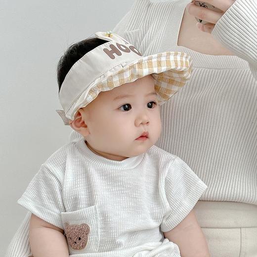 宝宝防晒帽子夏季薄款超萌小男孩空顶太阳帽可爱男童女宝宝遮阳帽5-30个月 商品图2