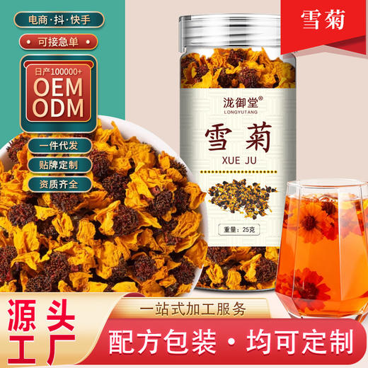 特产天山厂家代发 批发胎菊雪菊单品瓶装25克花茶叶支持代发雪菊 商品图0