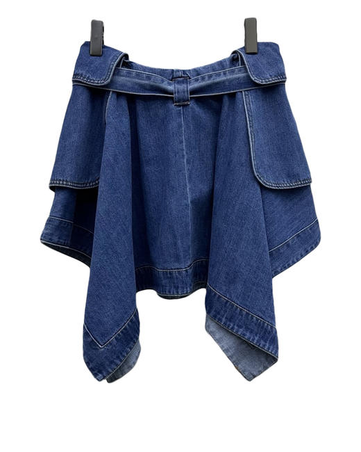 女款不规则牛仔半裙 可配套装la014 商品图1