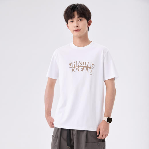 gxgjeans男装【吸湿速干】凉感T恤26夏款简约潮流百搭青少年男士短袖上衣K&C 商品图2