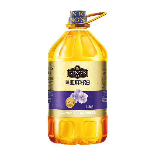 【八十八倉甄选】金龙鱼KING’S紫韵东来亚麻籽油5L 商品图0
