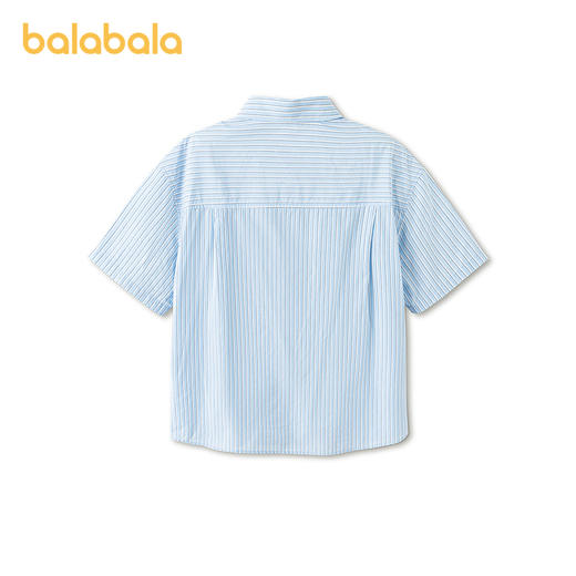 【商场同款】巴拉巴拉男童短袖衬衫儿童大童上衣2026新款夏装纯棉 商品图2
