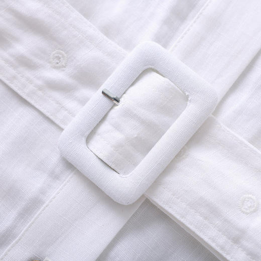 「高货wl」全新升级【铂金会员422/天猫569/差价147】(99120)洛诗琳2026新款老钱风腰带无袖衬衫高腰阔腿直筒裤两件套 商品图3