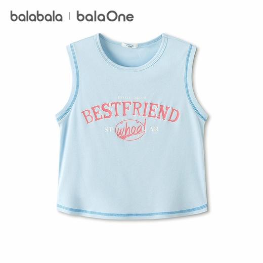 巴拉巴拉女童背心儿童大童无袖t恤2026新款夏学院风舒适百搭时尚 商品图4