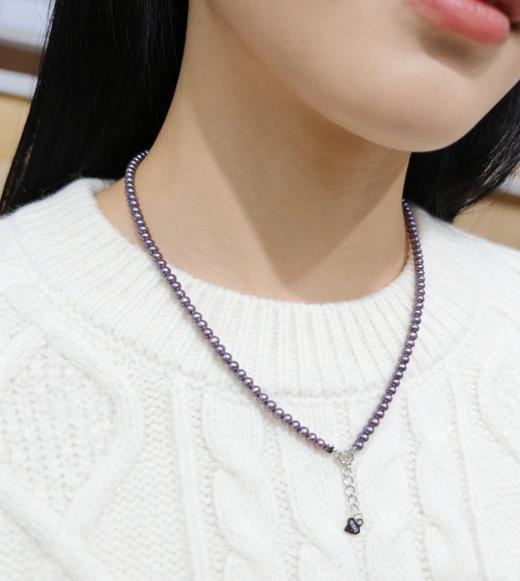 妖紫色无核 4mm淡水珍珠项链 神秘显白 日常叠戴 [发：8] 商品图1