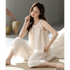 睡衣女士夏季带胸垫吊带背心七分裤薄款休闲简约可外穿家居服套装 商品缩略图1