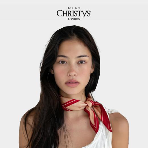 【2026新品】【新品上市】Christys'百年皇室品牌 100%桑蚕丝经典棋盘格小方巾（55*55cm） 商品图0