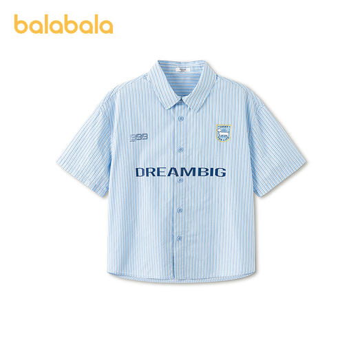 【商场同款】巴拉巴拉男童短袖衬衫儿童大童上衣2026新款夏装纯棉 商品图4