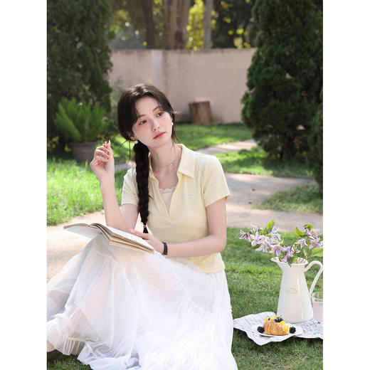 鹿向南【0405/20:00新品前1小时7折限量100件】黄色T恤 商品图4