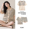 带胸垫卡通睡衣女夏季短袖短裤开衫和服棉质家居服女两件套装 商品缩略图1