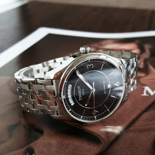【95新】TISSOT 天梭T038.430.11.057.00自动机械机芯日期、星期显示38.5MM（男款）唯意系列精钢210326AK03 商品图4