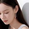 三彩2026新款水滴光面hoops耳圈耳环S925银针简约清冷感 商品缩略图2