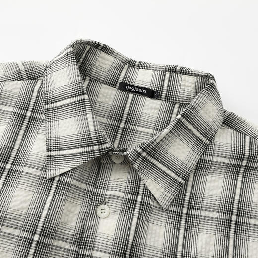 gxgjeans男装【青春流行】格子衬衫26春款时尚百搭校园户外青少年外套上衣男K&C 商品图7