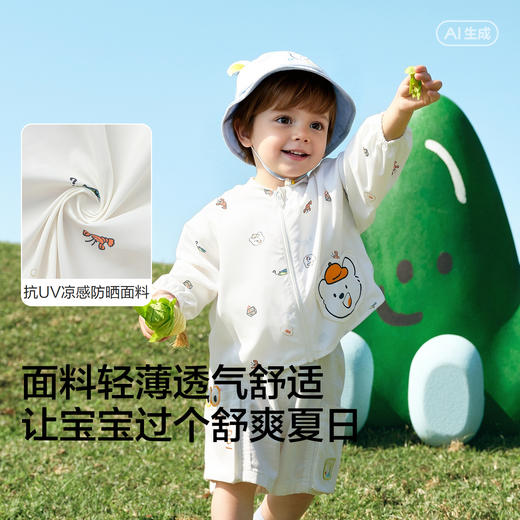 【balaOne】巴拉巴拉宝宝便服2026新款夏防晒衣婴儿连帽可爱时尚 商品图3